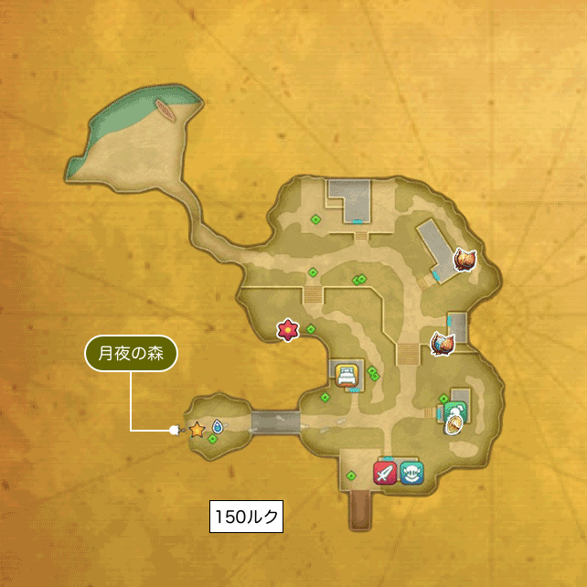 月明かりの都ミントスのマップ