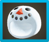 Icono de cabeza de muñeco de nieve