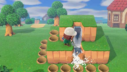 1段目の崖も掘って完成