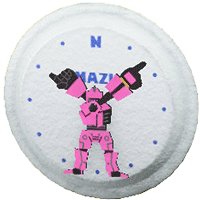 TOYなウォールクロックのホワイトの画像