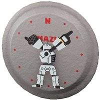 TOYなウォールクロックのグレーの画像