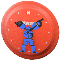 TOYなウォールクロックのレッドの画像