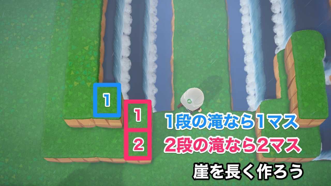 崖を2マス分長く作る