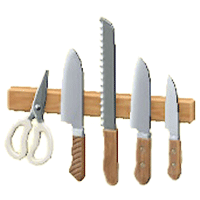 マグネットナイフラックの木製の画像