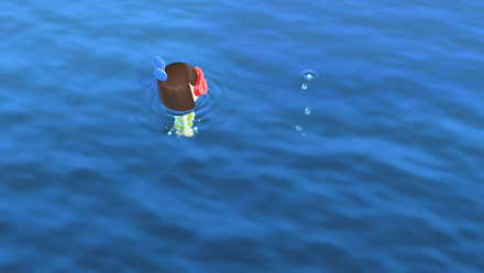 泡を見つけたら近くで潜る