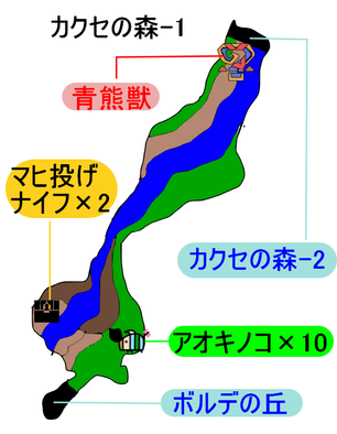 カクセの森-1のマップ