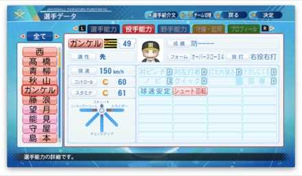 ジョーガンケルのステータス画像