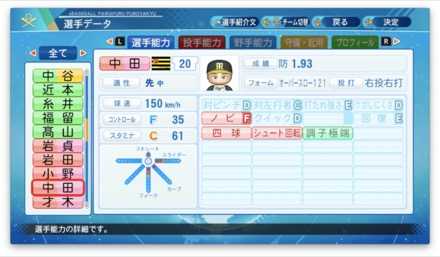 中田賢一のステータス画像