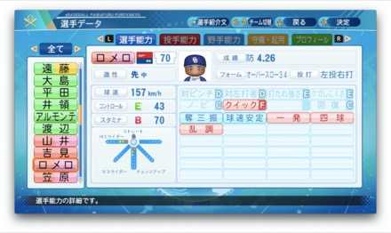 エンニーロメロのステータス画像