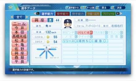 與座海人のステータス画像