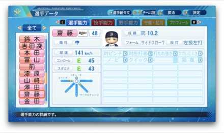 齋藤綱記のステータス画像