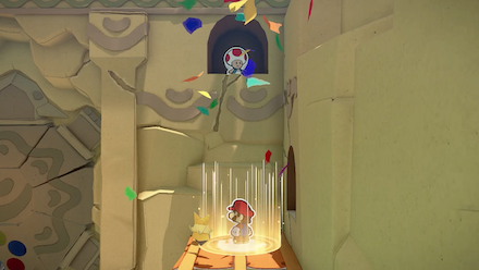 寺院近くのキノピオ10体