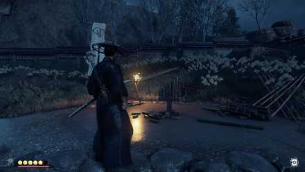 ゴーストオブツシマの小松の稽古台