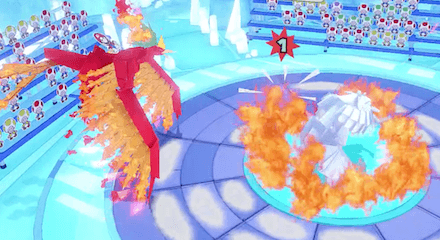 凍った氷ガミサマは火ガミを召喚