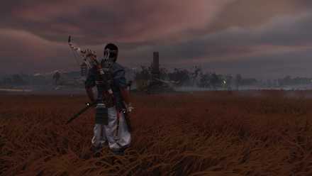 ゴーストオブツシマの正の湿地の石碑