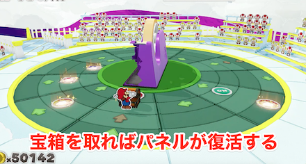宝箱を取ればパネルが復活する
