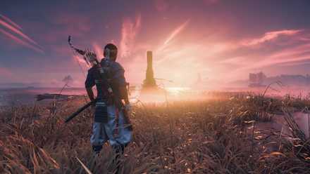 ゴーストオブツシマの卵麦午前の橋の石碑