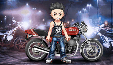 バイクと記念写真