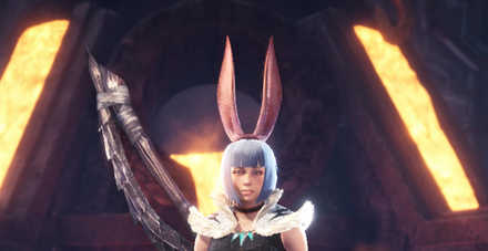 MHWのウサミミバンドの重ね着