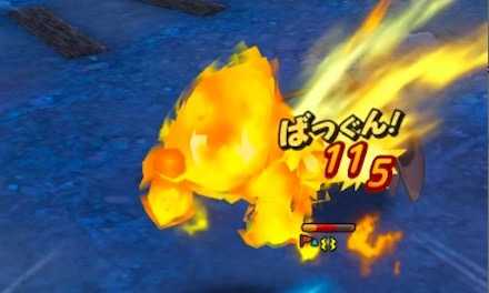 フレイムでデビルパピヨンを攻撃