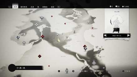 ゴーストオブツシマの雲日神社近くのこおろぎ