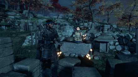 ゴーストオブツシマの志村家の墓所のこおろぎ