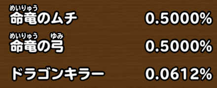 目玉装備排出確率の画像