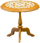 アンティークなミニテーブルのナチュラルの画像