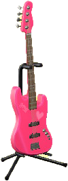 エレキベースのショッキングピンクの画像