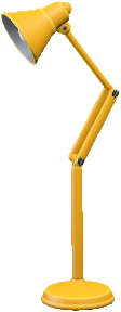 アームのフロアランプのイエローの画像