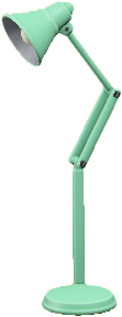 アームのフロアランプのライトグリーンの画像