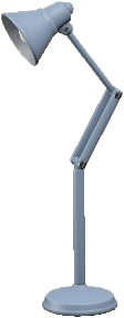 アームのフロアランプのグレーの画像