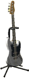 エレキベースのスペースシルバーの画像