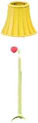 キュートなフロアランプのイエローの画像