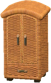 ラタンのクロゼットのレッドブラウンの画像