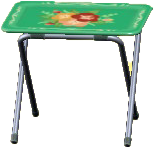 TVトレイのシルバーの画像