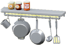 キッチンつるしのステンレスの画像