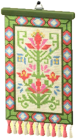 タペストリーのフラワーの画像