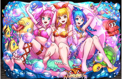 波と戯れるマリン・ウリン・ワリン