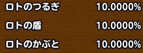 プレゼントガチャの排出率