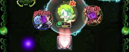 天使の反撃モードでハートパネルが展開