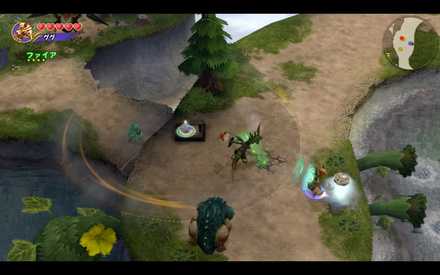 スイッチを押して間欠泉から鍵をゲット