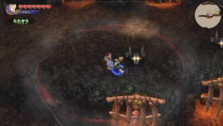 ドクロを叩いて檻を開ける