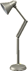 アームのフロアランプのシルバーの画像