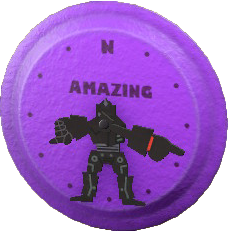 TOYなウォールクロックのパープルの画像