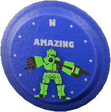 TOYなウォールクロックのブルーの画像