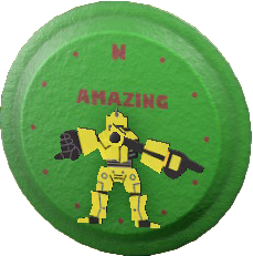 TOYなウォールクロックのグリーンの画像