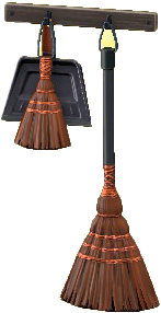 ほうきとちりとりのダークブラウンの画像