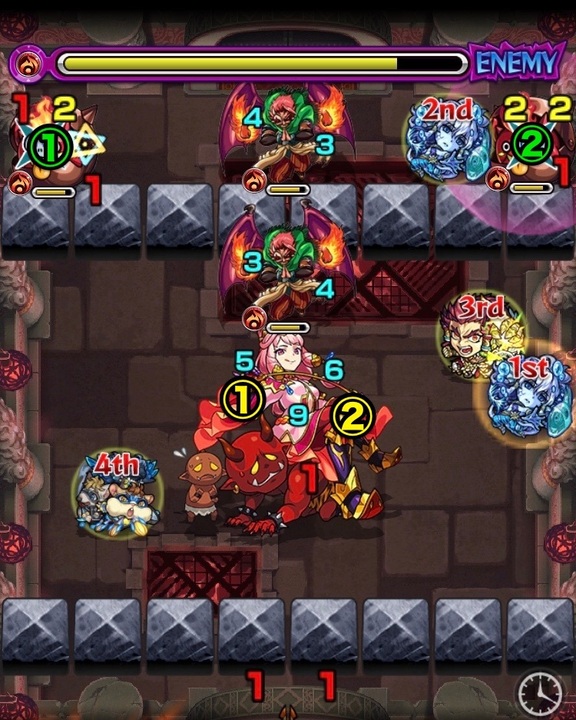 ステージ2 弱点の移動位置