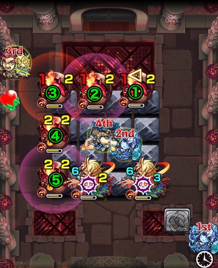 ステージ5 弱点移動位置